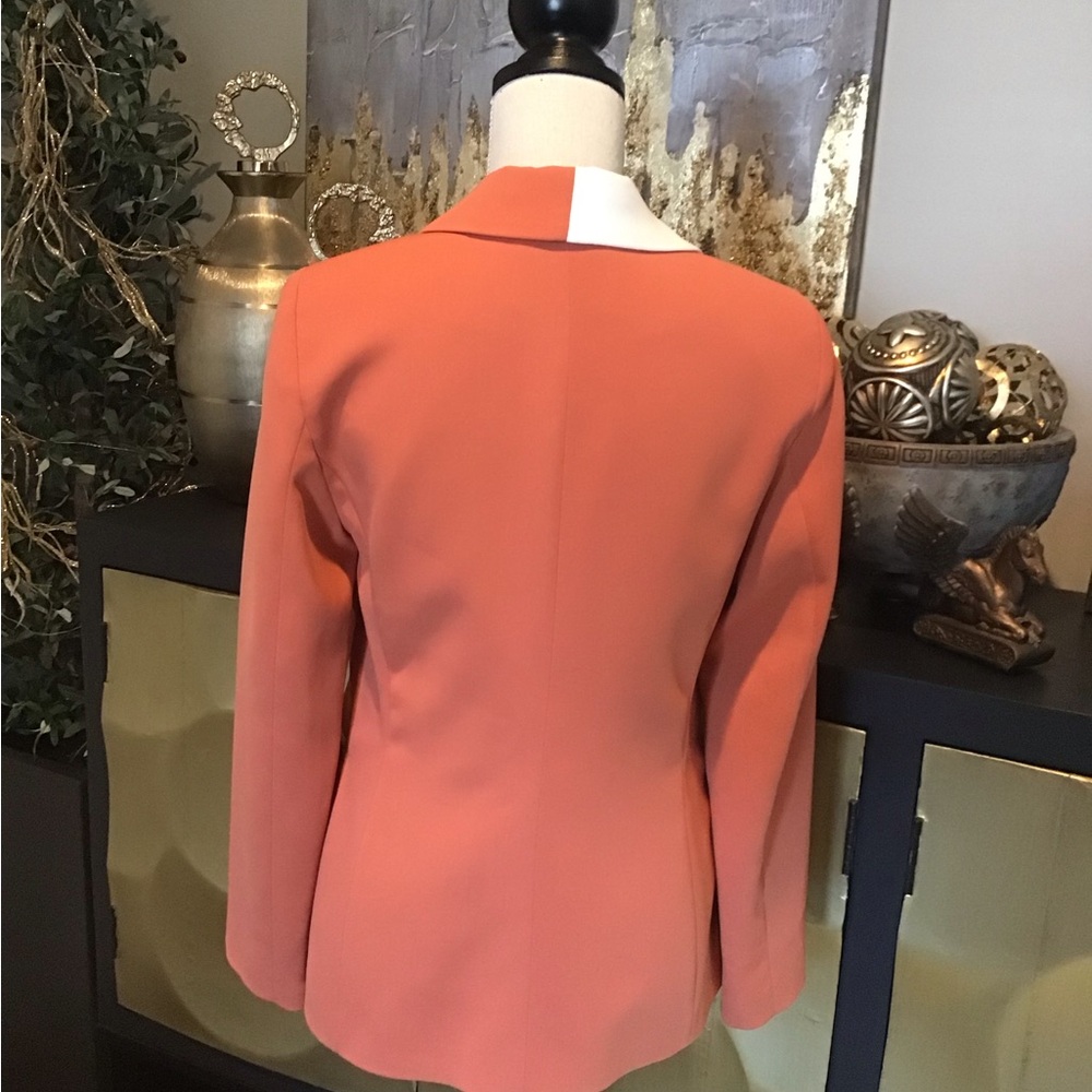 Orange and Ivory Blazer with Tailored Fit - Picture 4 of 8